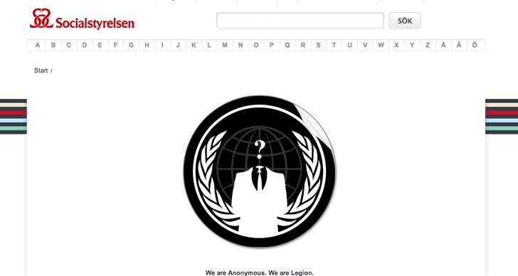 Anonymous, Socialstyrelsen, Hackad